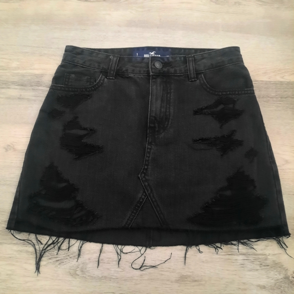 Hollister Distressed Jean Skirt